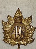MM147 - 46th Regiment Glengarry Badge, Pre 1904, named